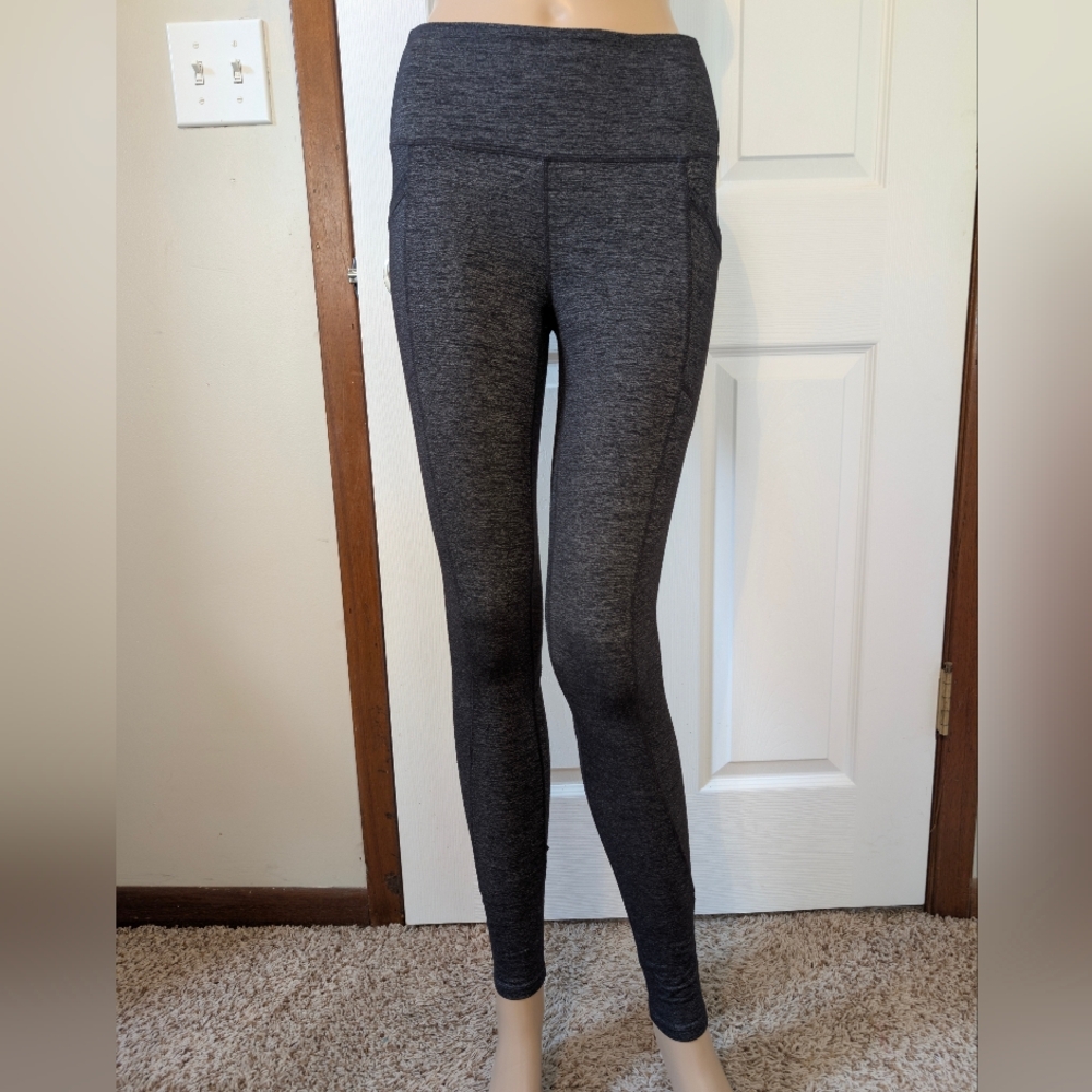 Athleta Dark Charcoal Gray High-Waist Leggings- XS